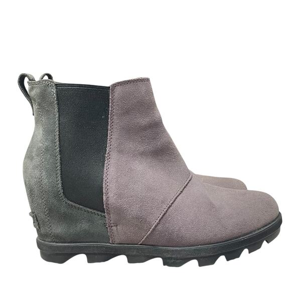 SOREL Joan of Arctic Wedge II Chelsea Boot Suede Purple Sage Size 10 NL3343-574 - Picture 6 of 12